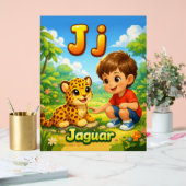 Letter J Alphabet Poster – J is for Jaguar (Hochzeit)
