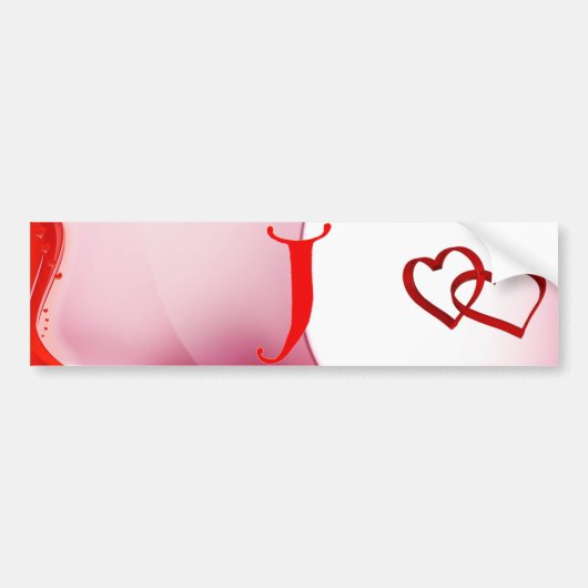 Letter J Autoaufkleber (Vorne)