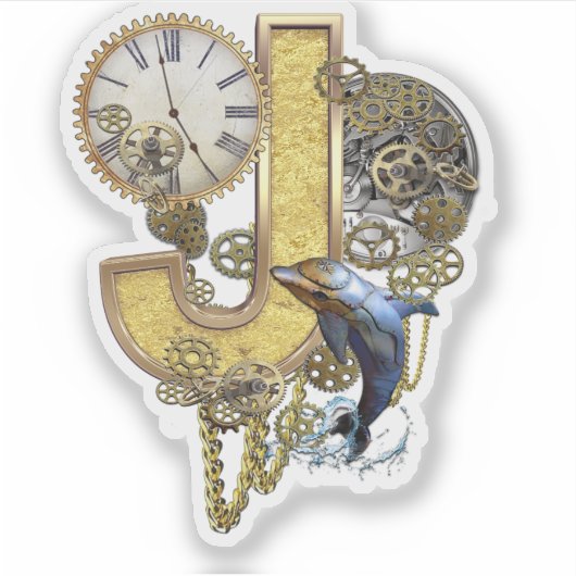 Letter J Birthday Anpassungsaufkleber Aufkleber (Vorderseite)