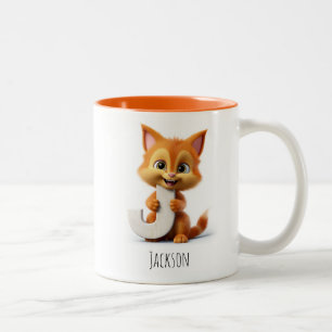 Letter J Cat Alphabet Kaffee Tasse