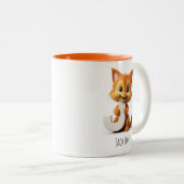 Letter J Cat Alphabet Monogram Coffee Tasse (VorderseiteRechts)