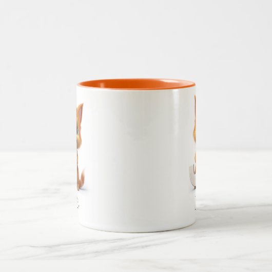 Letter J Cat Alphabet Monogram Coffee Tasse (Mittel)