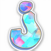 Letter J - Color Mix Aufkleber (Vorderseite)