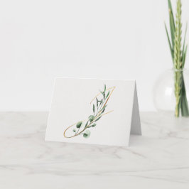 Letter J Decorative Monogram Notecard Karte