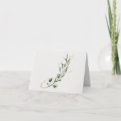 Letter J Decorative Monogram Notecard Karte (Vorderseite)