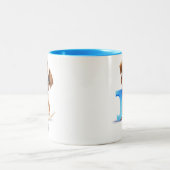 Letter J Dog Alphabet Monogram Coffee Tasse (Mittel)
