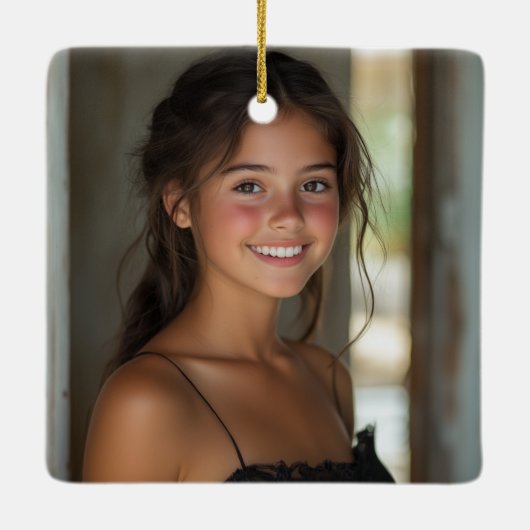 Letter J Elegant Monogram Christmas Ornament (Rückseite)