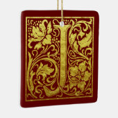 Letter J First Letter Imitats Gold Keramikornament (Rechts)