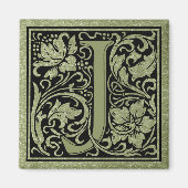 Letter J First Letter Monogram Magnet (Vorne)
