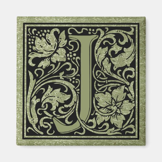 Letter J First Letter Monogram Magnet (Vorne)