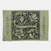 Letter J First Letter Monogram Personalisiert Geschirrtuch (Horizontal)