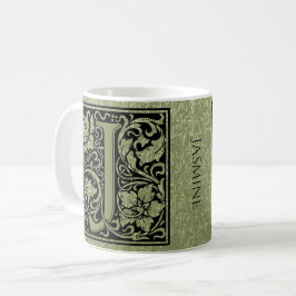 Letter J First Letter Monogram Personalisiert Kaffeetasse