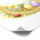 Letter J Gold Spring Nature Monogram Owl Kids  Poster (Ecke)