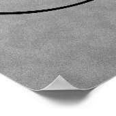 Letter J, Gothic Monogram Black Poster (Ecke)