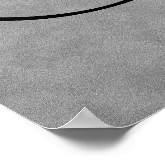 Letter J, Gothic Monogram Black Poster (Ecke)