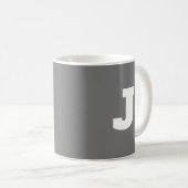 Letter J Initiale Tasse für seinen Grauen Großen (VorderseiteRechts)