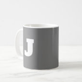 Letter J Initiale Tasse für seinen Grauen Großen (Vorderseite Links)
