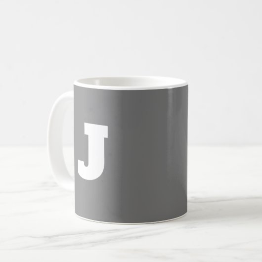 Letter J Initiale Tasse für seinen Grauen Großen (Vorderseite Links)