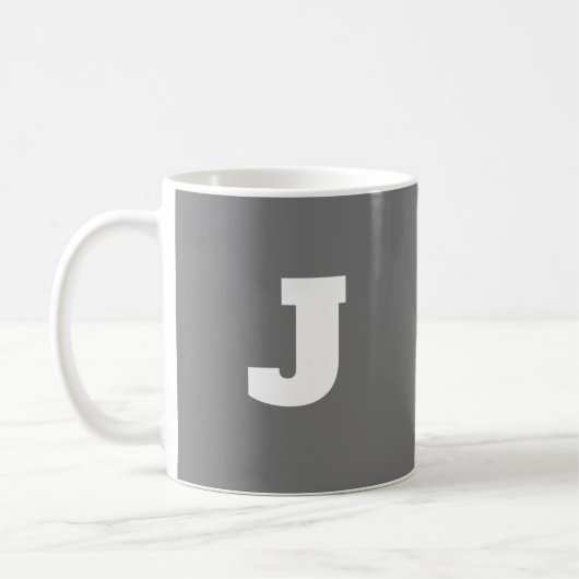 Letter J Initiale Tasse für seinen Grauen Großen (Links)