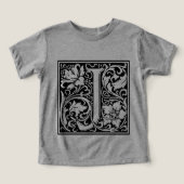 Letter J Medieval Monogram Art Nouveau (Design Vorderseite)