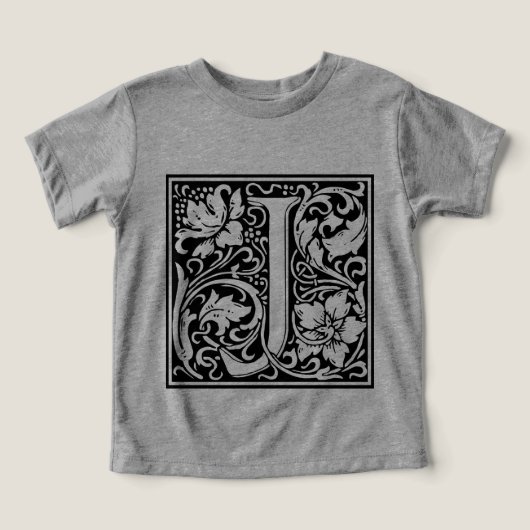 Letter J Medieval Monogram Art Nouveau (Design Vorderseite)