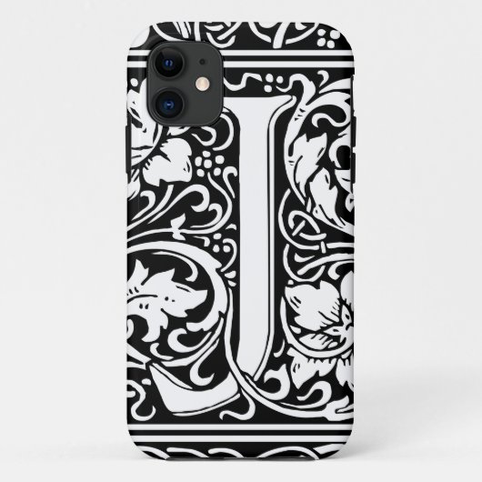 Letter J Medieval Monogram Art Nouveau Case-Mate iPhone Hülle (Rückseite)