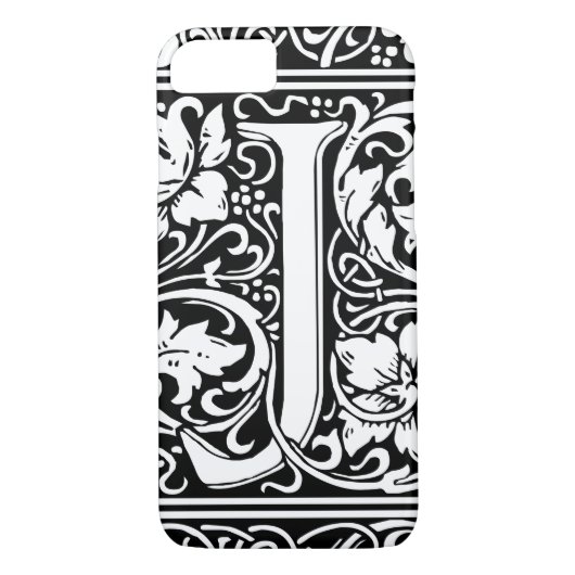 Letter J Medieval Monogram Art Nouveau Case-Mate iPhone Hülle (Rückseite)