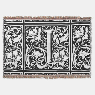 Letter J Medieval Monogram Art Nouveau Decke