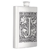 Letter J Medieval Monogram Art Nouveau Flachmann (Rechts)