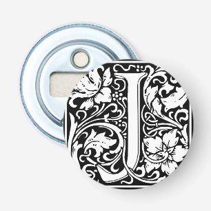 Letter J Medieval Monogram Art Nouveau Flaschenöffner