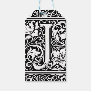 Letter J Medieval Monogram Art Nouveau Geschenkanhänger