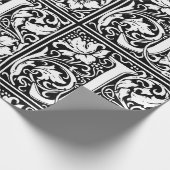 Letter J Medieval Monogram Art Nouveau Geschenkpapier (Ecke)