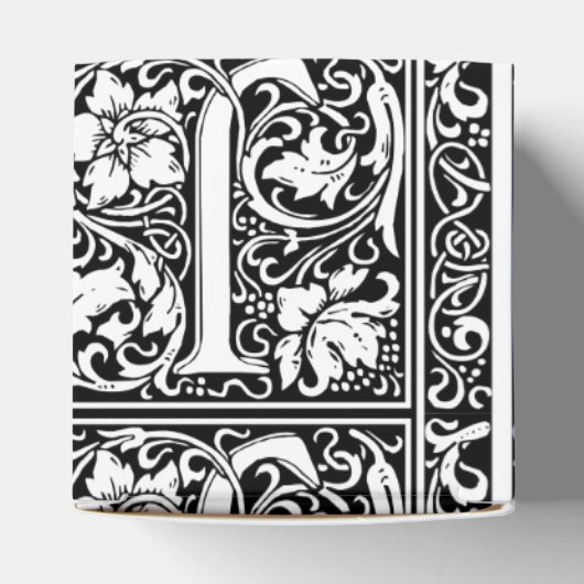 Letter J Medieval Monogram Art Nouveau Geschenkschachtel (Oben)
