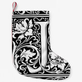Letter J Medieval Monogram Art Nouveau Kleiner Weihnachtsstrumpf (Vorderseite)
