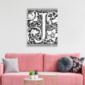 Letter J Medieval Monogram Art Nouveau Leinwanddruck (Insitu (Wohnzimmer))