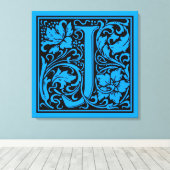 Letter J Medieval Monogram Art Nouveau Leinwanddruck (Insitu (Holzboden))