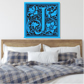 Letter J Medieval Monogram Art Nouveau Leinwanddruck (Insitu (Schlafzimmer))