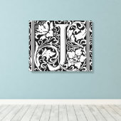 Letter J Medieval Monogram Art Nouveau Leinwanddruck (Insitu (Holzboden))