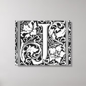 Letter J Medieval Monogram Art Nouveau Leinwanddruck (Vorderseite)