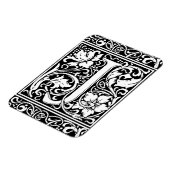 Letter J Medieval Monogram Art Nouveau Magnet (Linke Seite)