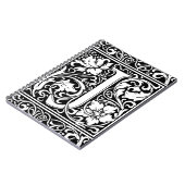 Letter J Medieval Monogram Art Nouveau Notizblock (Linke Seite)