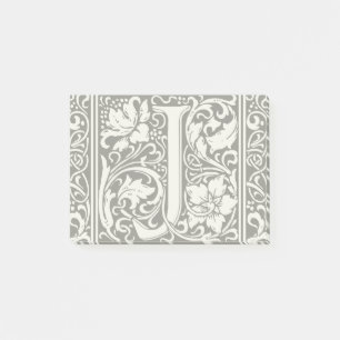 Letter J Medieval Monogram Art Nouveau Post-it Klebezettel