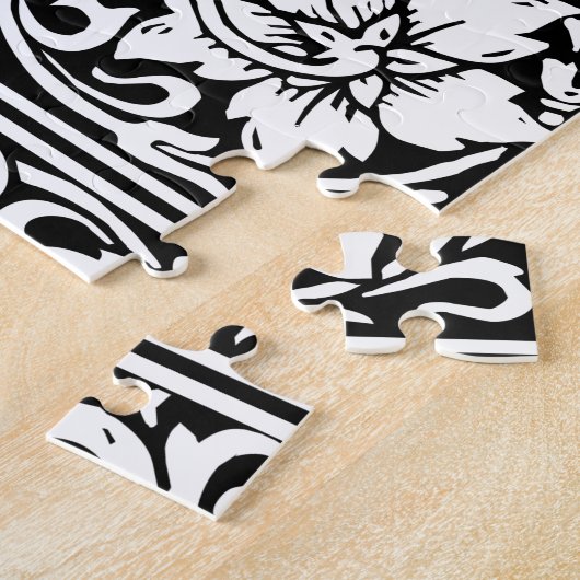 Letter J Medieval Monogram Art Nouveau Puzzle (Seite)