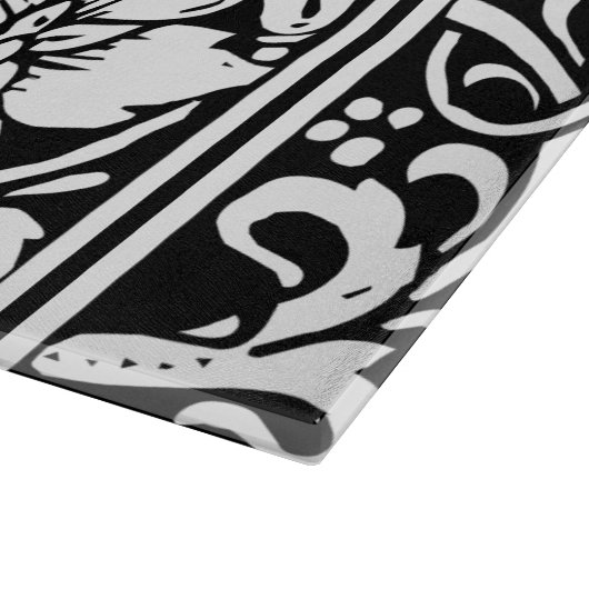 Letter J Medieval Monogram Art Nouveau Schneidebrett (Ecke)