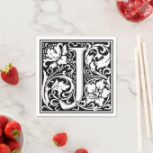 Letter J Medieval Monogram Art Nouveau Serviette (Beispiel)