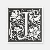 Letter J Medieval Monogram Art Nouveau Serviette (Vorderseite)