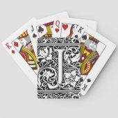 Letter J Medieval Monogram Art Nouveau Spielkarten (Rückseite)