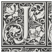 Letter J Medieval Monogram Art Nouveau Stoff (Nahaufnahme)