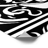 Letter J Medieval Monogram Vintag Initial Poster (Ecke)