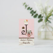 Letter J Monogram Dessert Bakery Business Cards Visitenkarte (Stehend Vorderseite)